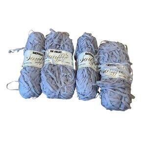 BERNAT SOUFFLE 100% Nylon Yarn 200 Yards Each Pearl Gray 4 Skeins NEW